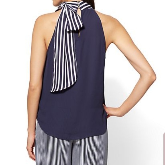 Tie-Neck Halter Blouse - Picture 3 of 7